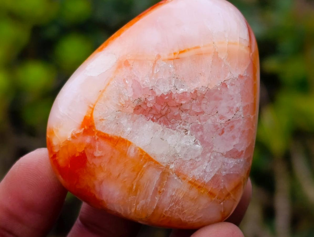 Polished Carnelian Agate Gemstone Galets x 24 From Madagascar - Toprock Gemstones and Minerals 