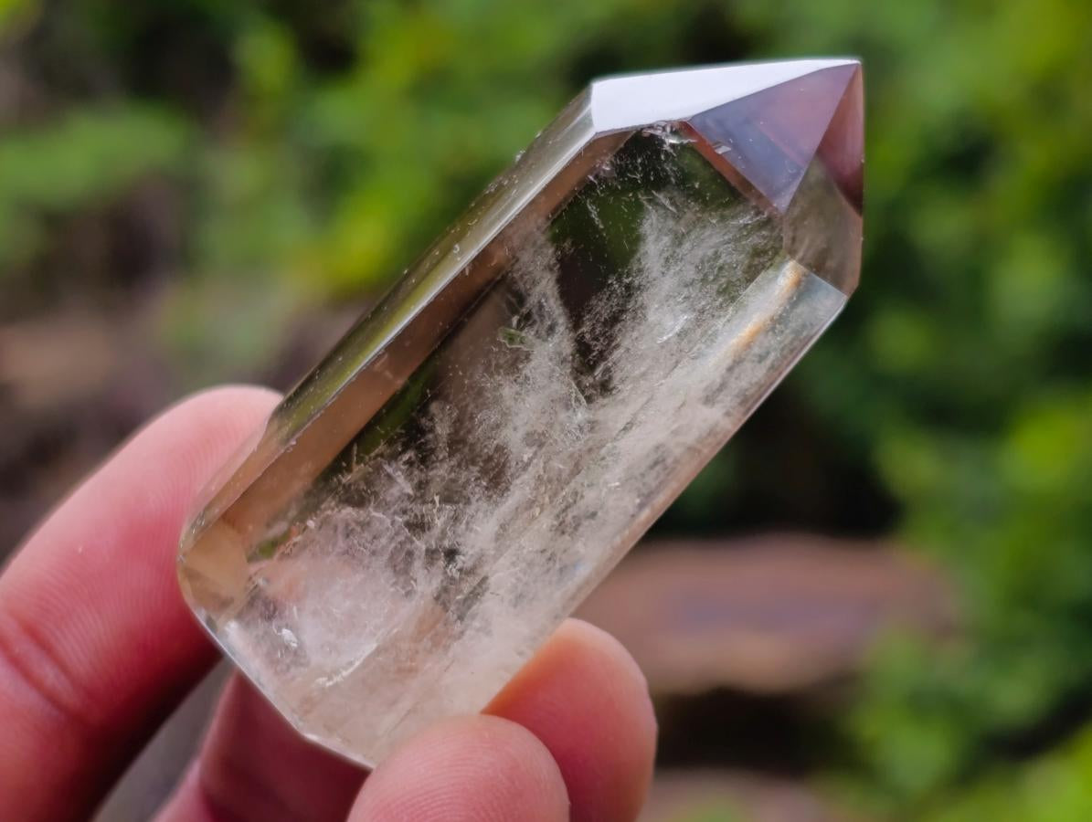 Polished Clear and Smokey Quartz Crystals x 24 From Madagascar - Toprock Gemstones and Minerals 