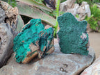 Natural Botryoidal Malachite Specimens x 3 From Congo - Toprock Gemstones and Minerals 