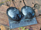 Polished Black Tourmaline Galets x 12 From Madagascar - Toprock Gemstones and Minerals 