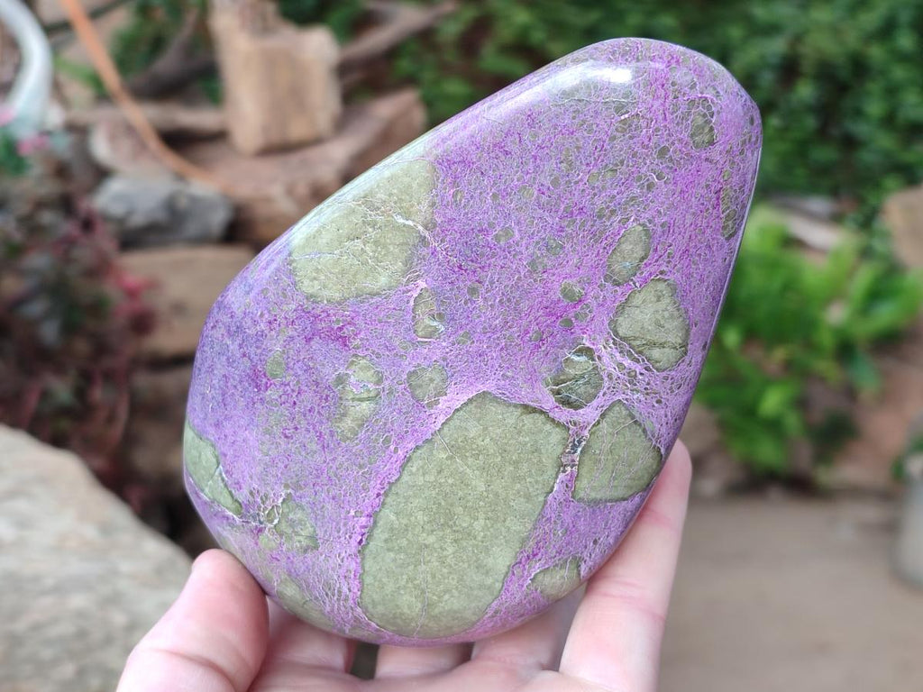 Polished Stichtite Standing Display Pieces x 2 From Barberton, South Africa - Toprock Gemstones and Minerals 