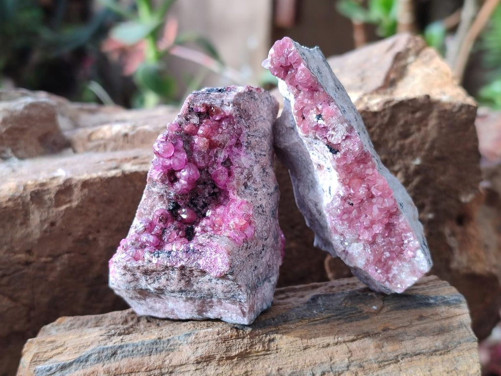 Natural Spherocobaltite Specimens x 6 From Musonoi Mine, Congo - Toprock Gemstones and Minerals 