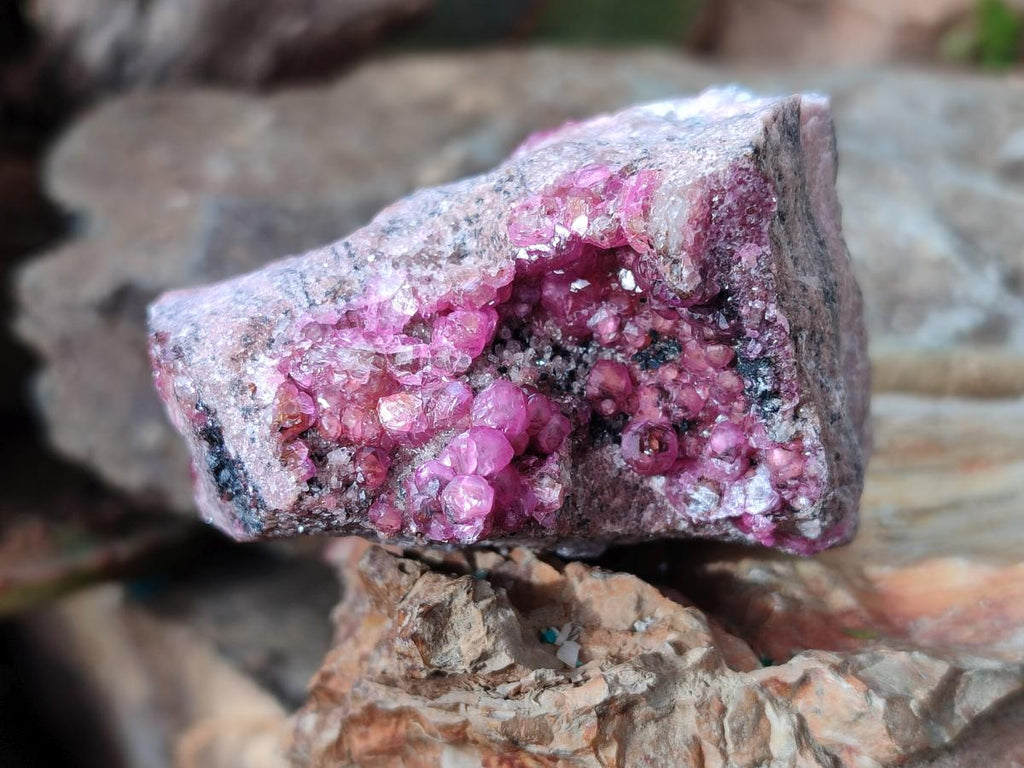 Natural Spherocobaltite Specimens x 6 From Musonoi Mine, Congo - Toprock Gemstones and Minerals 