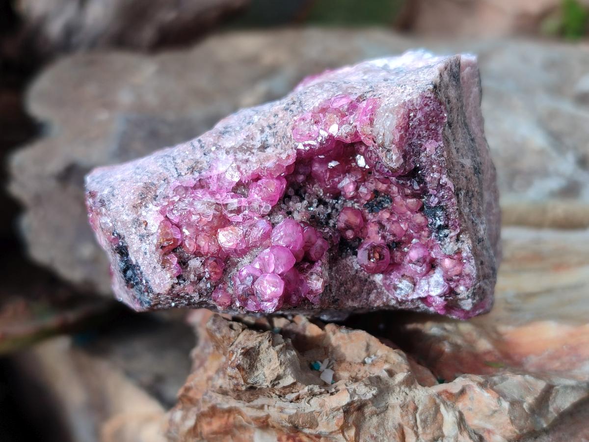 Natural Spherocobaltite Specimens x 6 From Musonoi Mine, Congo - Toprock Gemstones and Minerals 