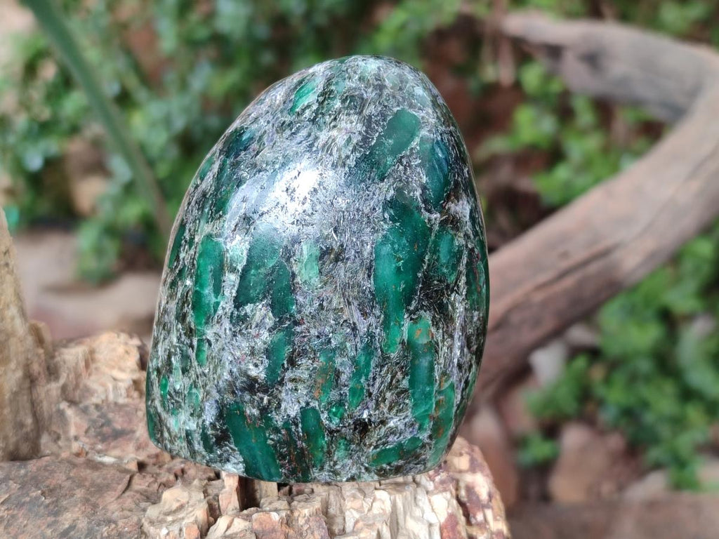 Polished Emerald Mica 'Mutokolite' Standing Display Pieces x 4 From Mutoko, Zimbabwe - Toprock Gemstones and Minerals 