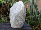 Polished and Natural XXL Blue Lace Agate Standing Display Piece x 1 From Nsanje, Malawi - Toprock Gemstones and Minerals 