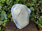 Polished and Natural XXL Blue Lace Agate Standing Display Piece x 1 From Nsanje, Malawi - Toprock Gemstones and Minerals 