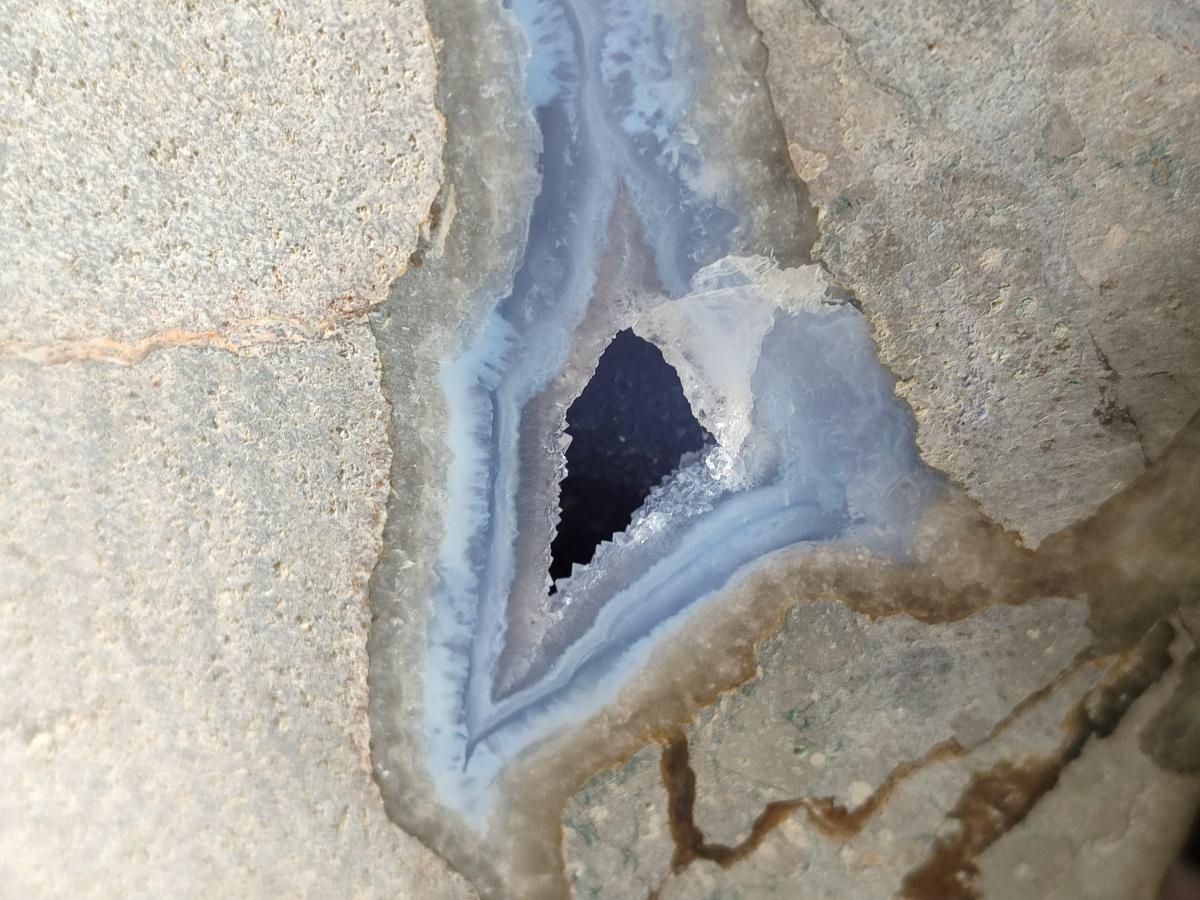 Polished and Natural XXL Blue Lace Agate Standing Display Piece x 1 From Nsanje, Malawi - Toprock Gemstones and Minerals 