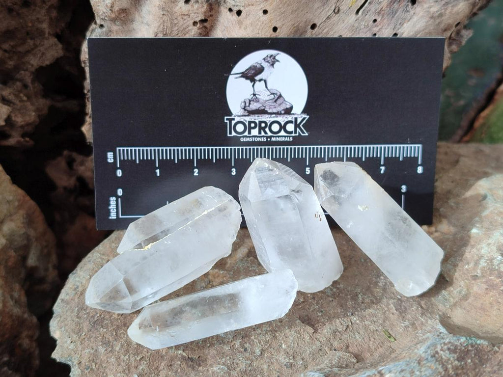 Natural Malagasy Quartz Crystals with White Phantoms x 70 From Madagascar - Toprock Gemstones and Minerals 