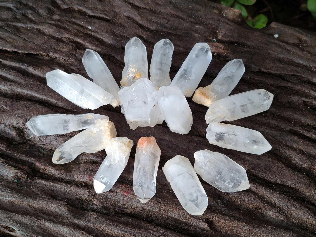 Natural Malagasy Quartz Crystals with White Phantoms x 70 From Madagascar - Toprock Gemstones and Minerals 