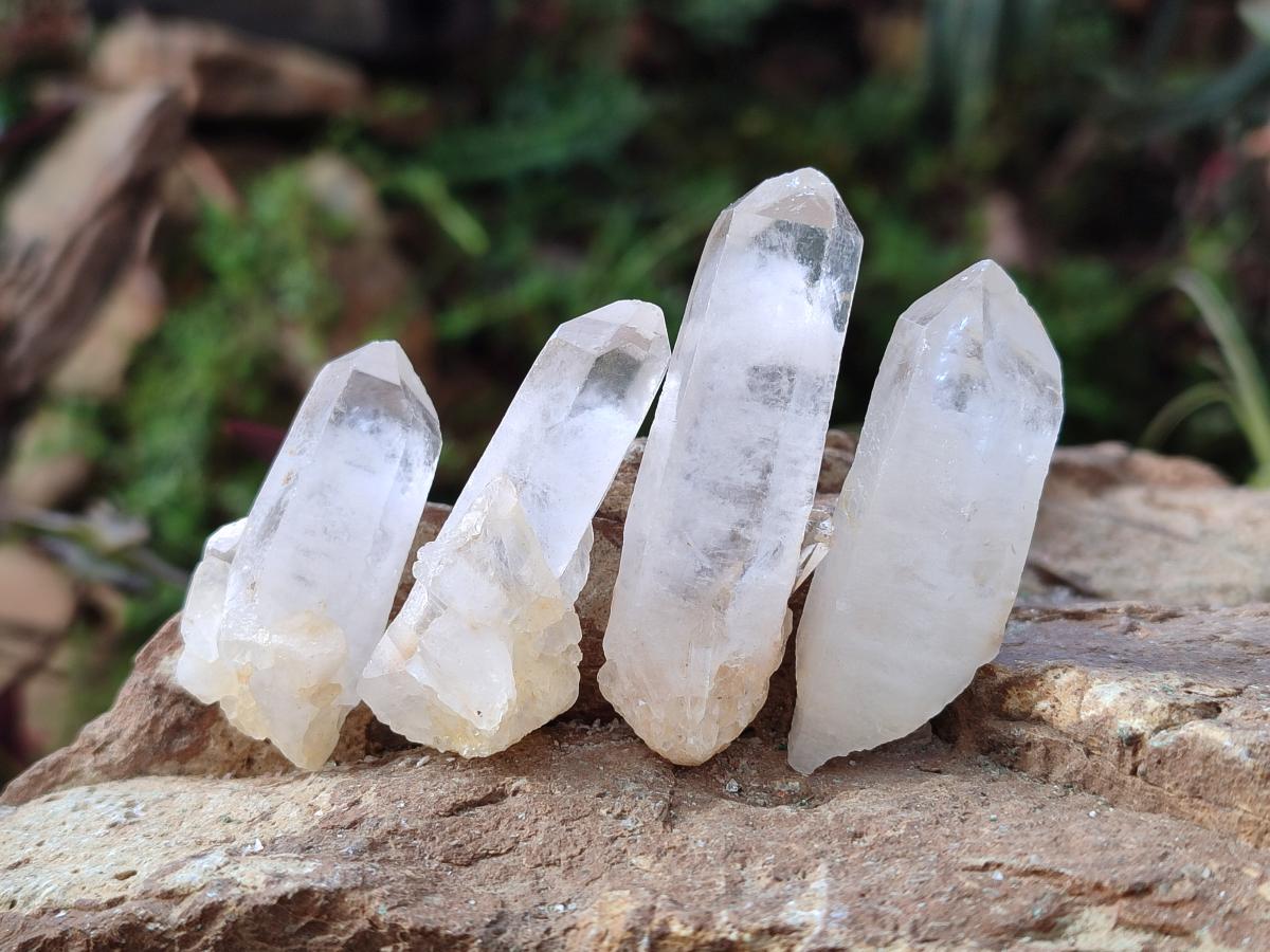 Natural Malagasy Quartz Crystals with White Phantoms x 70 From Madagascar - Toprock Gemstones and Minerals 