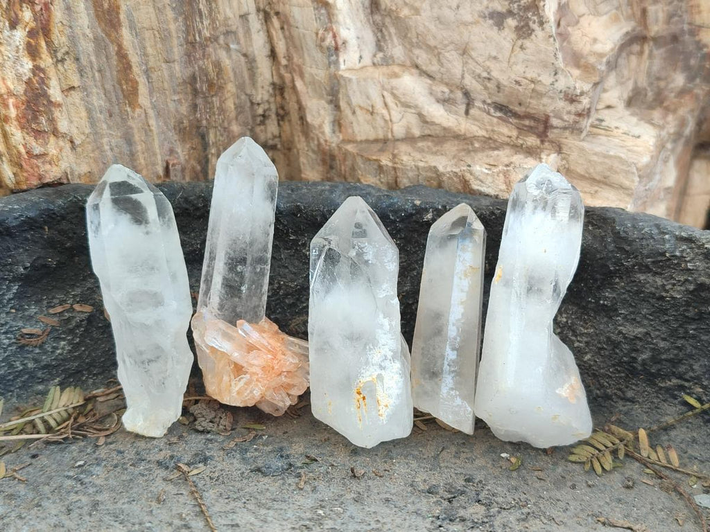 Natural Malagasy Quartz Crystals with White Phantoms x 70 From Madagascar - Toprock Gemstones and Minerals 