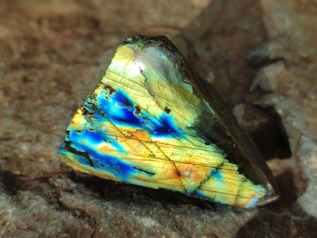 Polished One Side Labradorite Slices x 26 From Madagascar - Toprock Gemstones and Minerals 