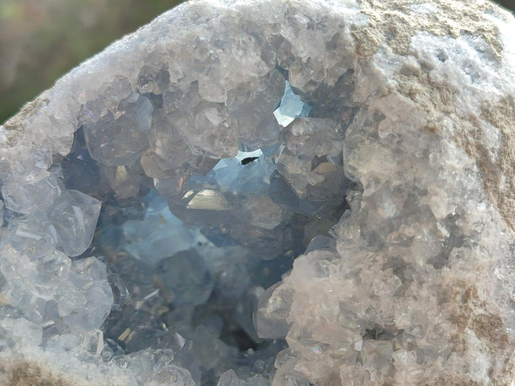 Natural Large Blue Celestite Geode Specimen x 1 From Sakoany, Madagascar - Toprock Gemstones and Minerals 