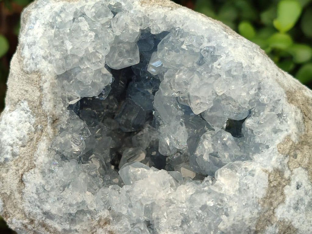 Natural Large Blue Celestite Geode Specimen x 1 From Sakoany, Madagascar - Toprock Gemstones and Minerals 