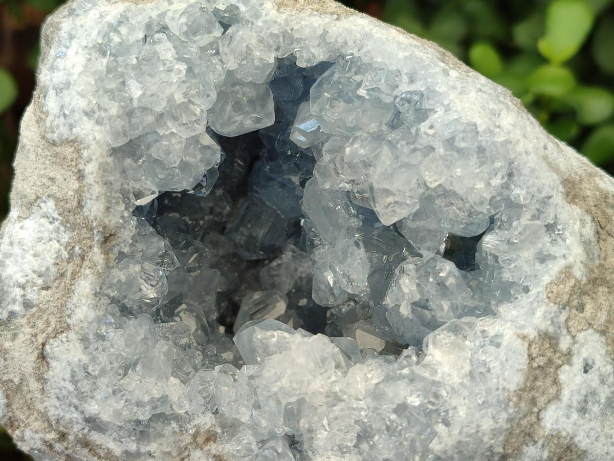 Natural Large Blue Celestite Geode Specimen x 1 From Sakoany, Madagascar - Toprock Gemstones and Minerals 