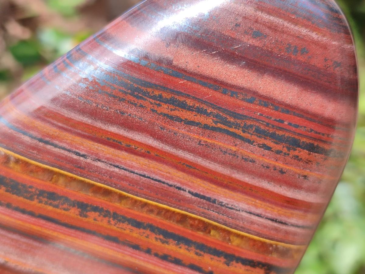 Polished Banded Tiger Iron Standing Display Pieces x 4 From South Africa - Toprock Gemstones and Minerals 