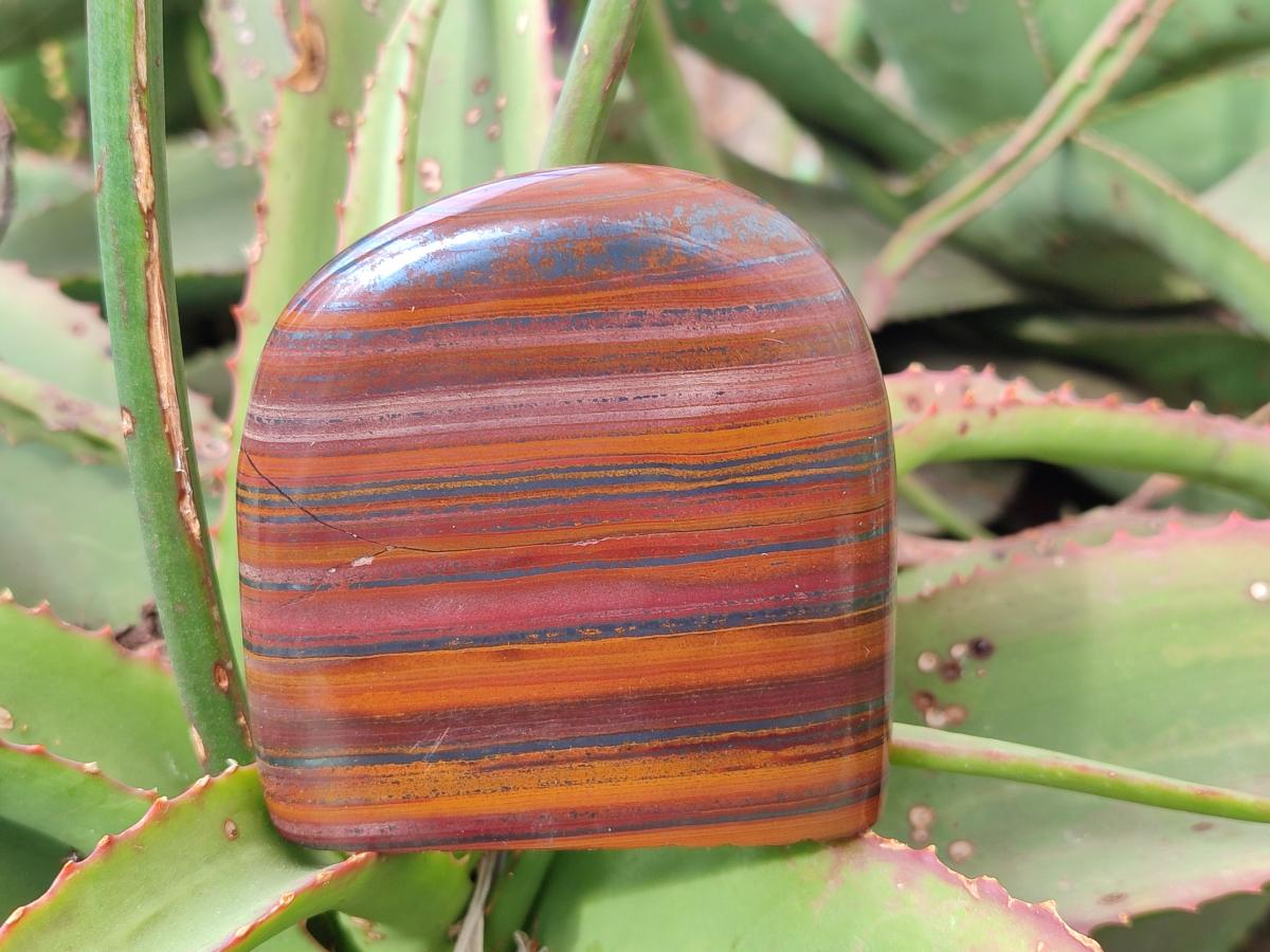 Polished Banded Tiger Iron Standing Display Pieces x 4 From South Africa - Toprock Gemstones and Minerals 