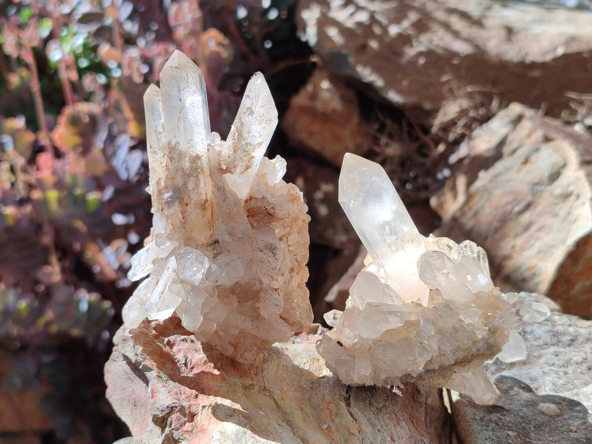 Natural Malagasy Quartz Clusters x 6 From Madagascar - Toprock Gemstones and Minerals 