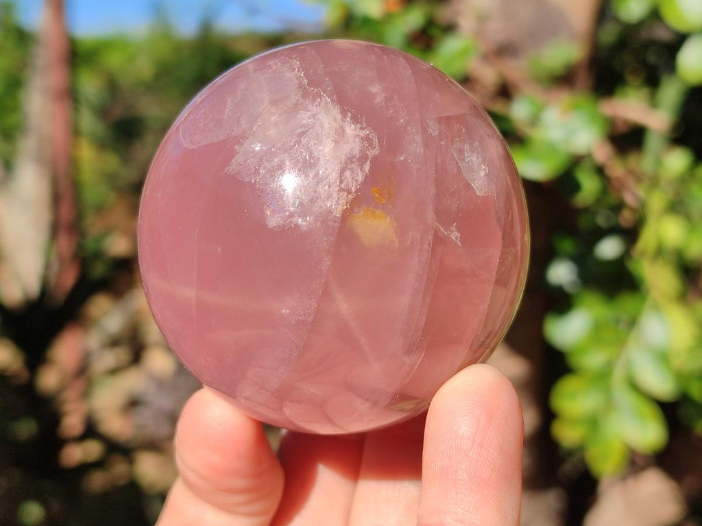 Polished Gemmy Star Rose Quartz Spheres x 4 From Madagascar - Toprock Gemstones and Minerals 