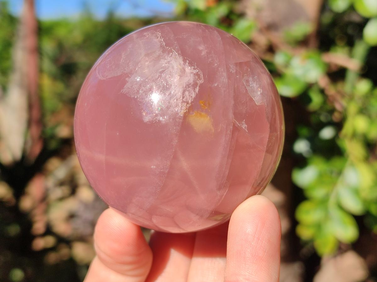 Polished Gemmy Star Rose Quartz Spheres x 4 From Madagascar - Toprock Gemstones and Minerals 