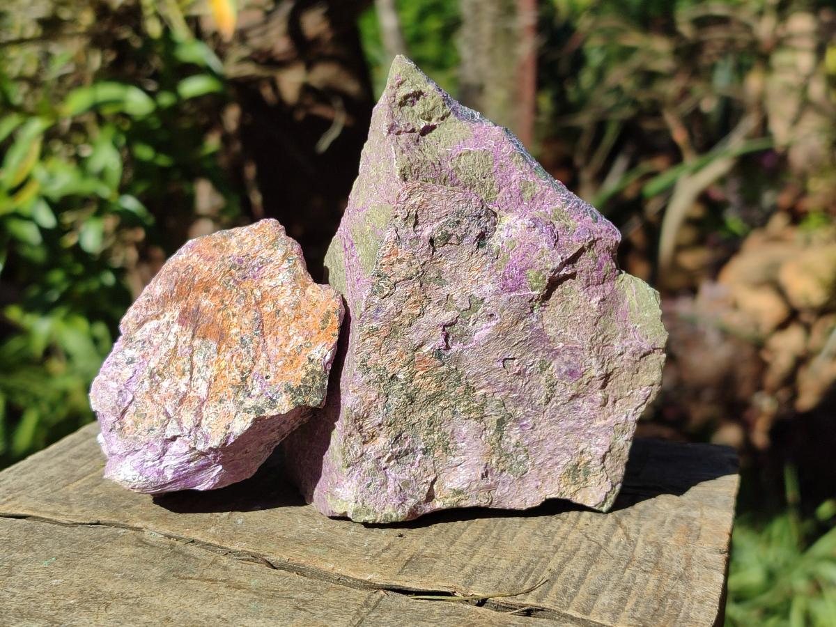 Natural Large Cobbed Stichtite Specimens x 9 From Barberton, South Africa - Toprock Gemstones and Minerals 