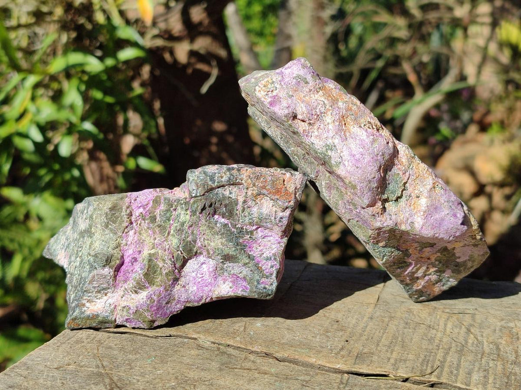 Natural Large Cobbed Stichtite Specimens x 9 From Barberton, South Africa - Toprock Gemstones and Minerals 