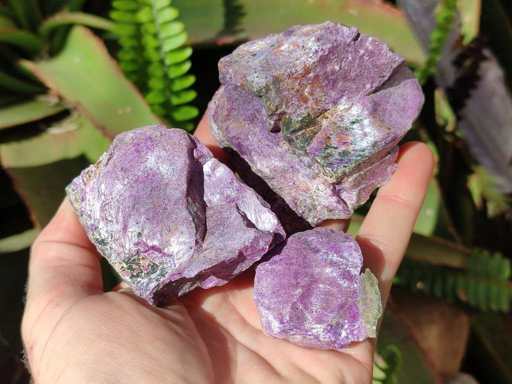 Natural Large Cobbed Stichtite Specimens x 9 From Barberton, South Africa - Toprock Gemstones and Minerals 