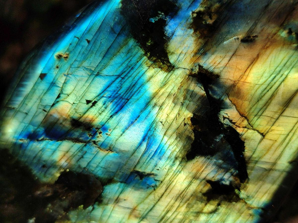 Polished Labradorite Standing Display Pieces  x 4 From Madagascar - Toprock Gemstones and Minerals 