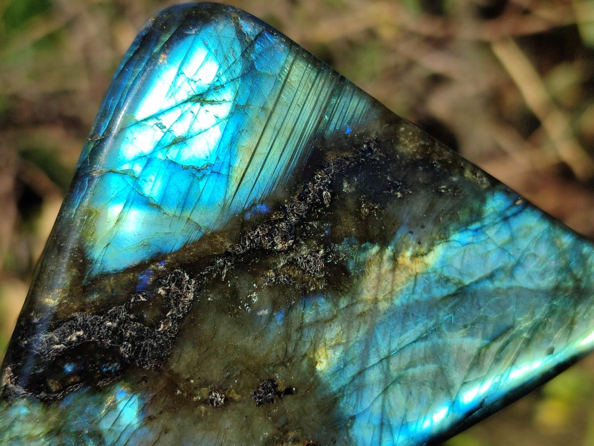 Polished Labradorite Standing Display Pieces  x 4 From Madagascar - Toprock Gemstones and Minerals 