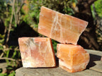 Natural Rhombohedral Sunset Orange Calcite Specimens x 24 From Spitzkop, Namibia - Toprock Gemstones and Minerals 