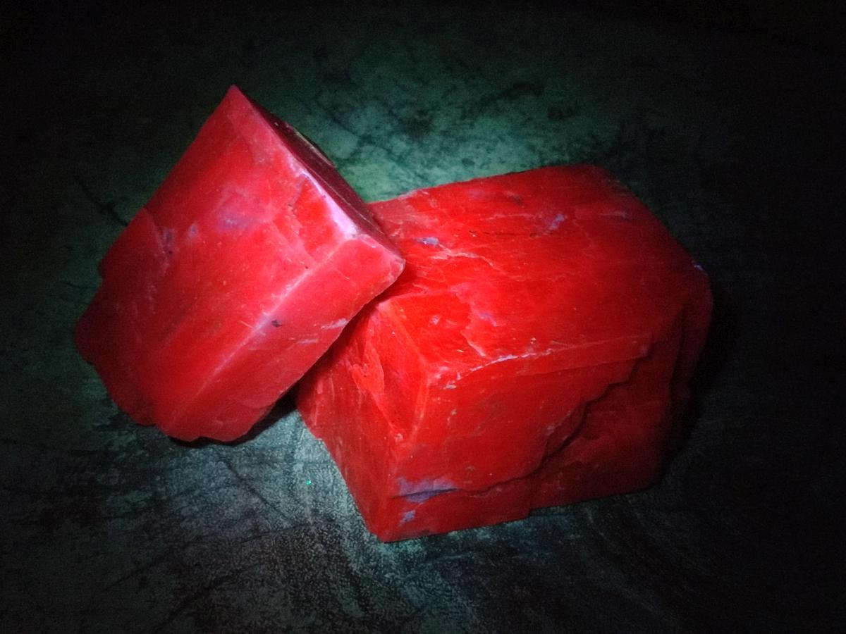 Natural Rhombohedral Sunset Orange Calcite Specimens x 24 From Spitzkop, Namibia - Toprock Gemstones and Minerals 
