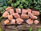 Natural Rhombohedral Sunset Orange Calcite Specimens x 24 From Spitzkop, Namibia - Toprock Gemstones and Minerals 