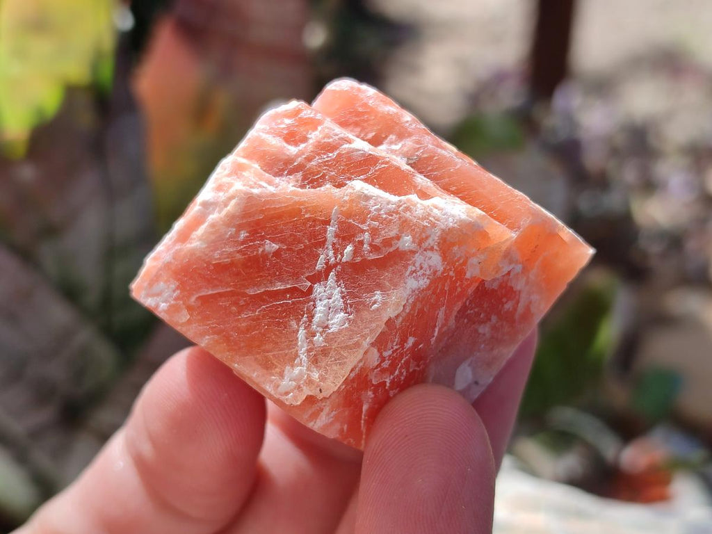 Natural Rhombohedral Sunset Orange Calcite Specimens x 24 From Spitzkop, Namibia - Toprock Gemstones and Minerals 