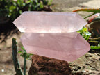 Polished Double Terminated Gemmy Rose Quartz Crystals x 6 From Madagascar - Toprock Gemstones and Minerals 