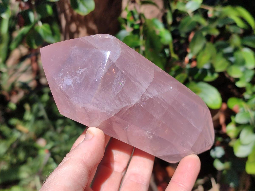 Polished Double Terminated Gemmy Rose Quartz Crystals x 6 From Madagascar - Toprock Gemstones and Minerals 