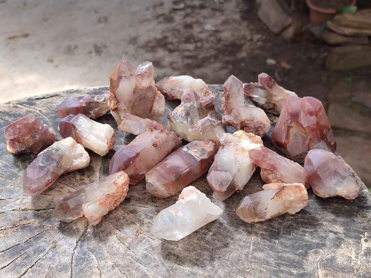 Natural Red Hematoid Quartz Crystals x 35 From Karoi, Zimbabwe - Toprock Gemstones and Minerals 