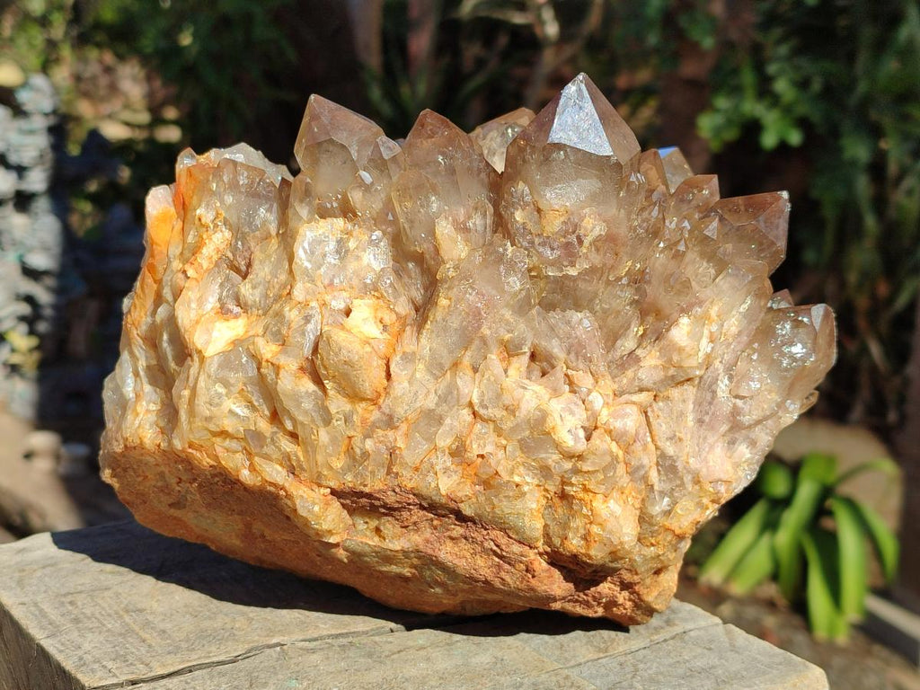 Natural Large Cascading White Phantom Smokey Citrine Quartz Cluster x 1 From Luena, Congo - Toprock Gemstones and Minerals 