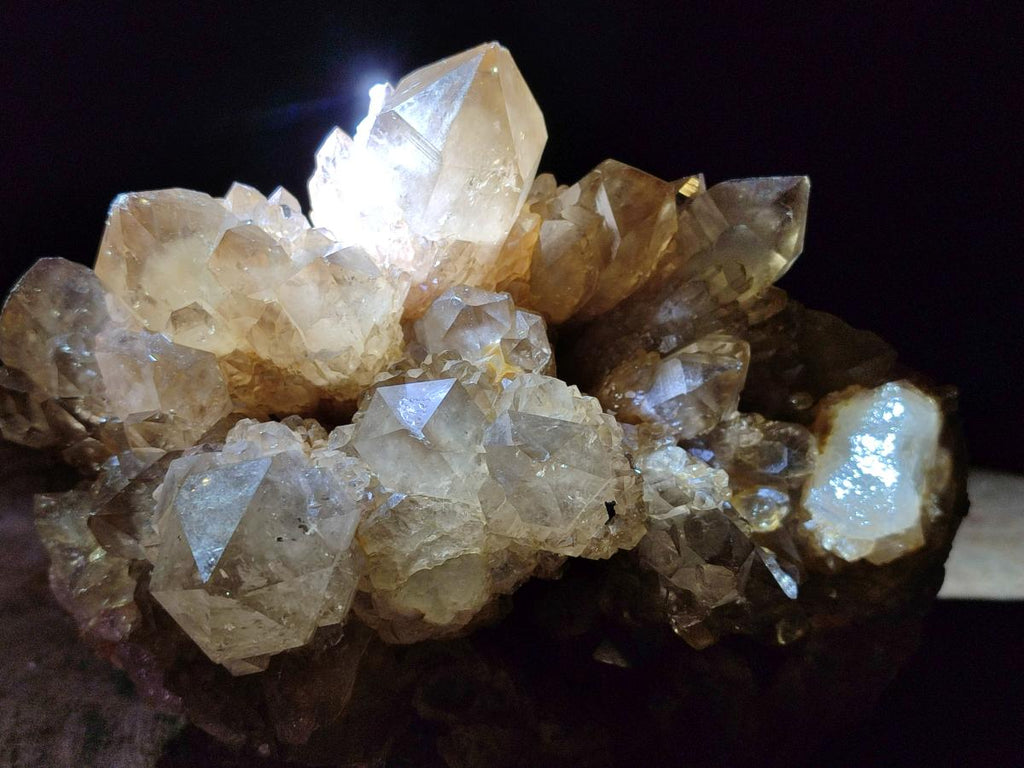 Natural Large Cascading White Phantom Smokey Citrine Quartz Cluster x 1 From Luena, Congo - Toprock Gemstones and Minerals 