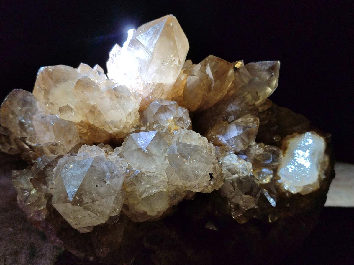 Natural Large Cascading White Phantom Smokey Citrine Quartz Cluster x 1 From Luena, Congo - Toprock Gemstones and Minerals 