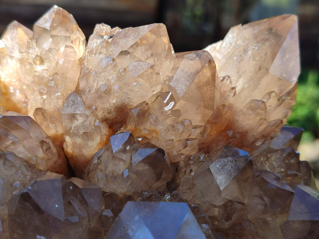 Natural Large Cascading White Phantom Smokey Citrine Quartz Cluster x 1 From Luena, Congo - Toprock Gemstones and Minerals 