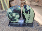 Polished Leopard Stone Standing Display Pieces x 6 From Zimbabwe - Toprock Gemstones and Minerals 