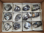 Natural Bright Silver Lead Galena Cobbed Specimens x 12 From Kaokoveld, Namibia - Toprock Gemstones and Minerals 