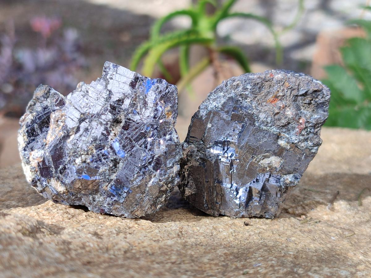 Natural Bright Silver Lead Galena Cobbed Specimens x 12 From Kaokoveld, Namibia - Toprock Gemstones and Minerals 