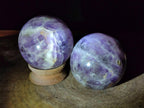 Polished Chevron Amethyst Spheres x 2 From Madagascar - Toprock Gemstones and Minerals 