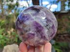 Polished Chevron Amethyst Spheres x 2 From Madagascar - Toprock Gemstones and Minerals 
