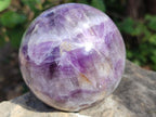 Polished Chevron Amethyst Spheres x 2 From Madagascar - Toprock Gemstones and Minerals 