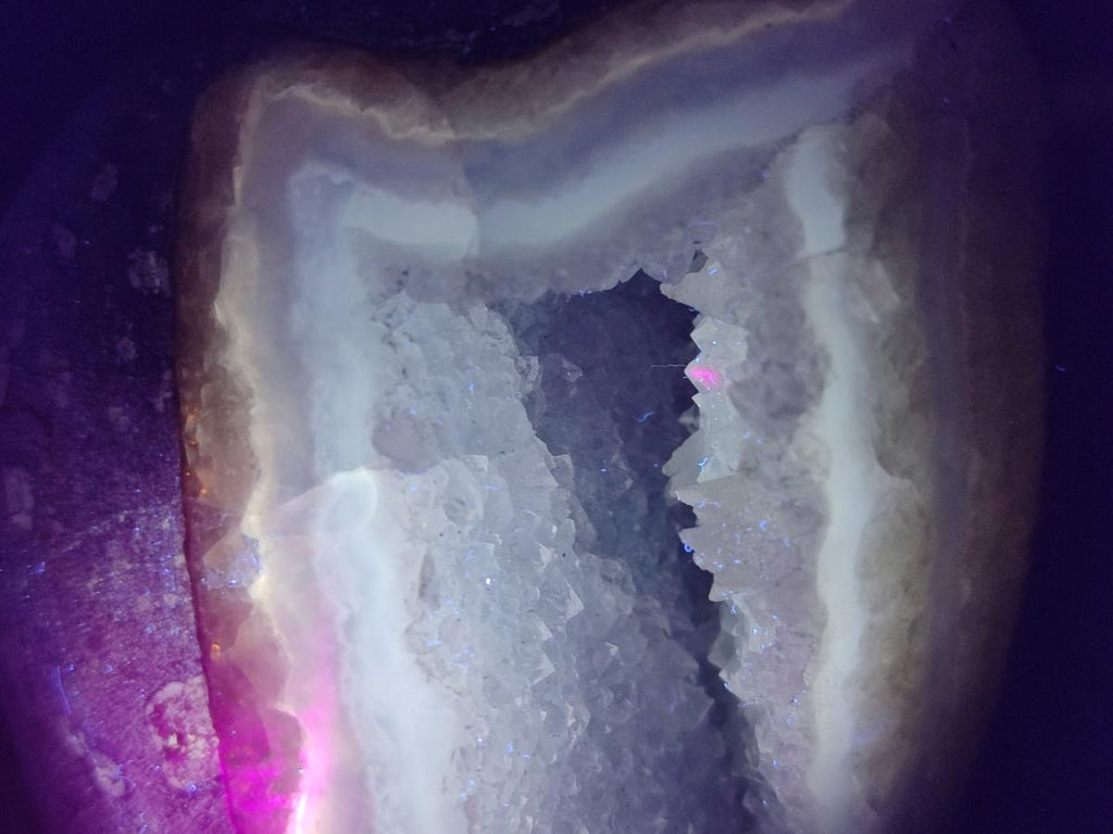 Polished and Natural Blue Lace Agate Standing Display Piece and Free Form x 2 From Nsanje, Malawi - Toprock Gemstones and Minerals 