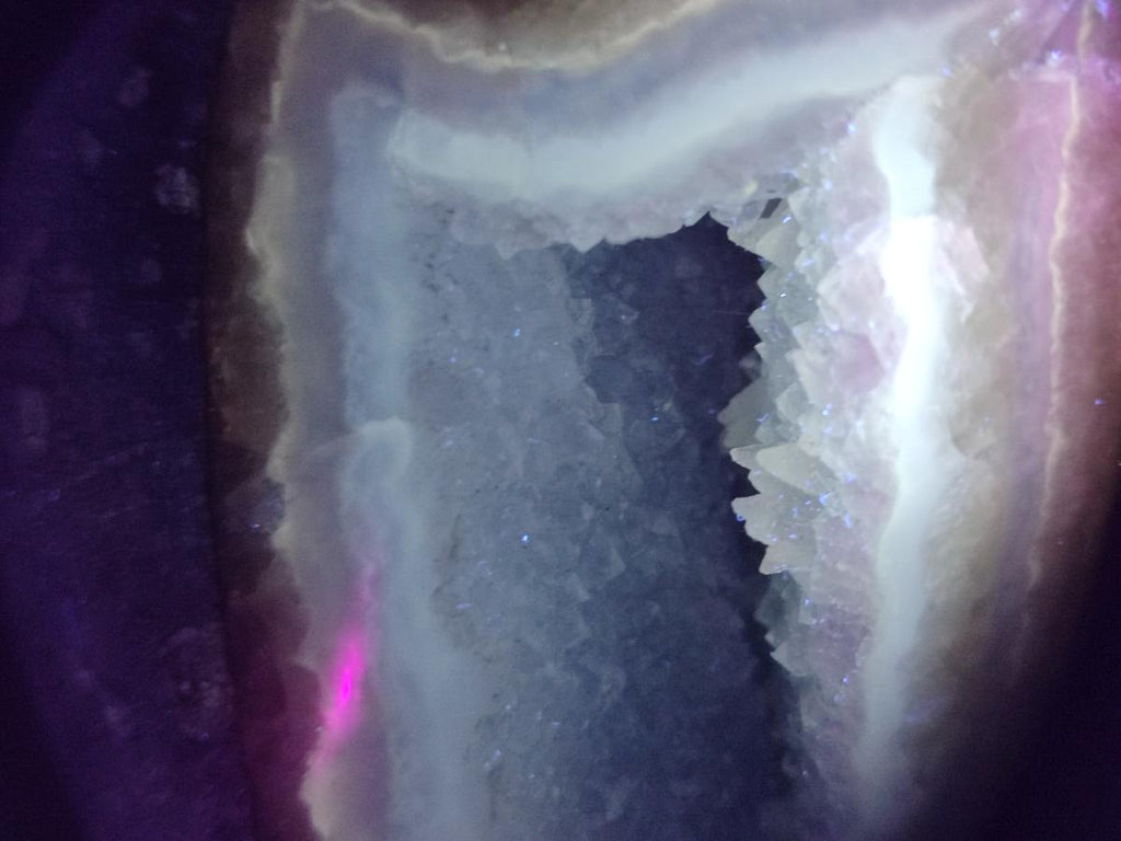 Polished and Natural Blue Lace Agate Standing Display Piece and Free Form x 2 From Nsanje, Malawi - Toprock Gemstones and Minerals 