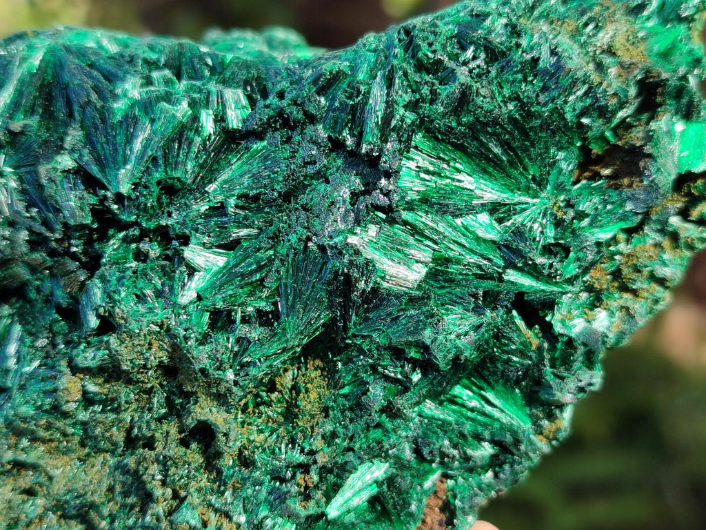 Natural Silky Malachite Specimens x 2 From Kasompe, Congo - Toprock Gemstones and Minerals 
